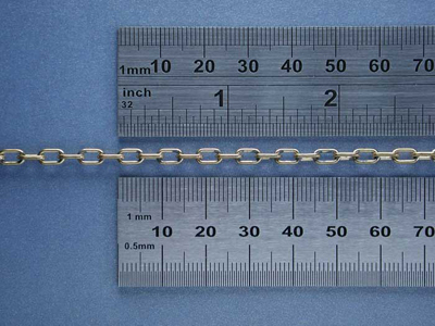 Solid Link Brass Chain, 5.5 Links Per Inch (1m)
