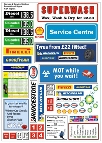 Garage and Service Signage